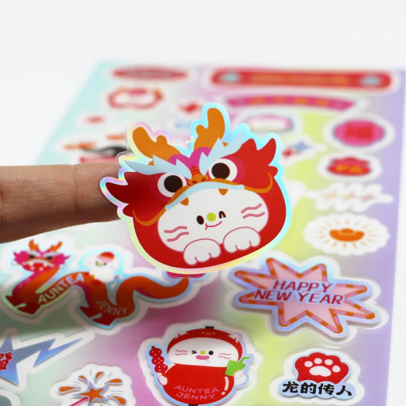 

Custom. Full Wear Girl's Cute Cartoon Custom Stickers Small Batch Adhesive Sticker Peripheral Sticker Package PVC Waterproof Lab