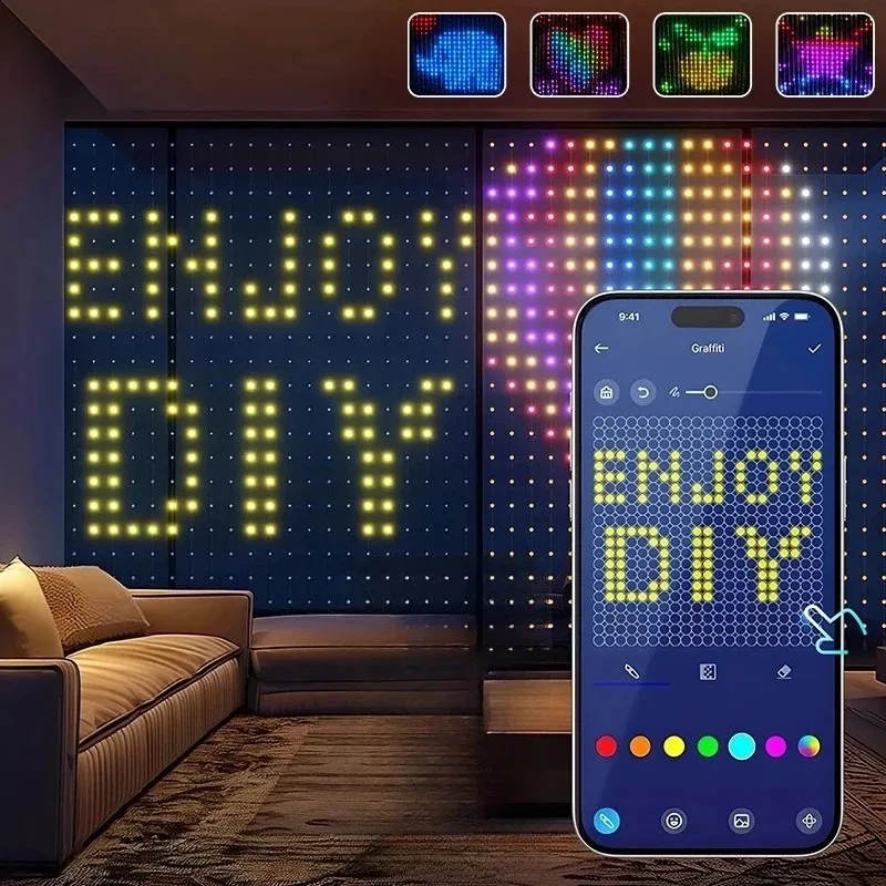 fairy-lights-curtain-string-400-800-led-smart-app-remote-control-music-sync-christmas-outdoor-party-home-garden-patio-balcony