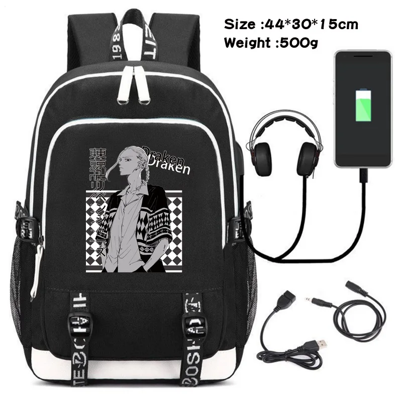 Anime Tokyo Revengers Cartoon Backpack Student School Bag Satchel Laptop Travel Rucksack Daypack