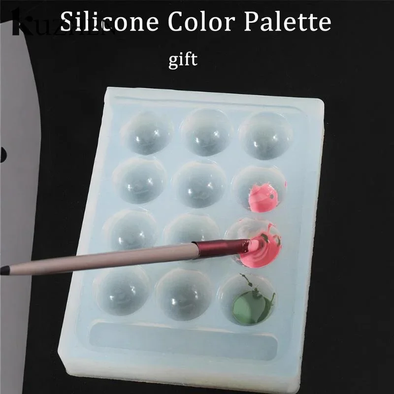 Hohe transparente Nail Art Nagel Farbpalette oder Gelpoliermittel Palette Mischen Zeichnung Farbplatte Pad Maniküre Display zeigt