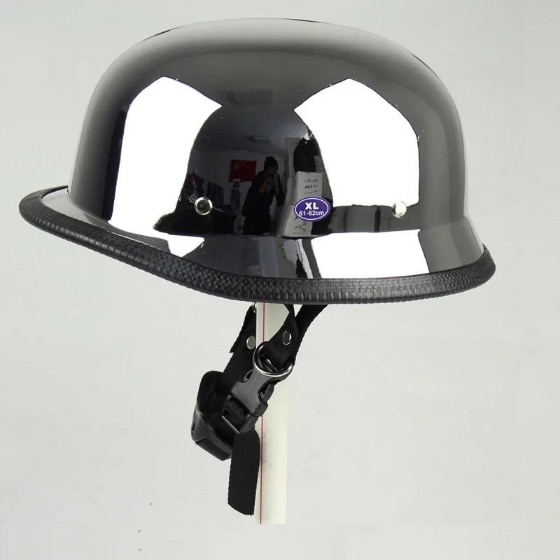 vintage motorcycle Germany helmet retro scooter half helmet with Built-in  lens visor casco moto helm moto capacete para DOT - AliExpress 201355758