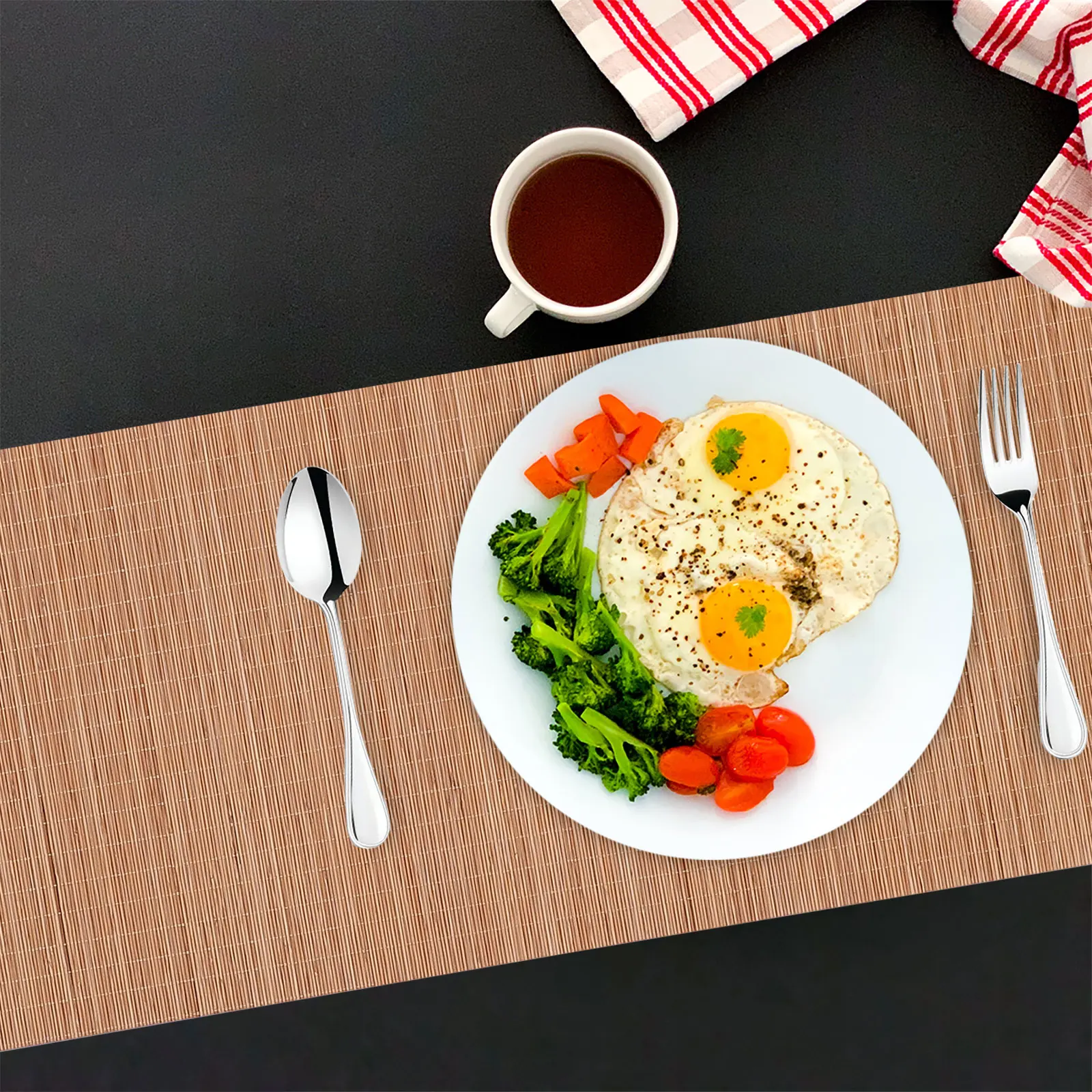 1pc Bamboo Tea Mat Rectangle Tablecloth 20cmx1m Washable Placemat Tea Table Dining Runner Curtains Wall Decor