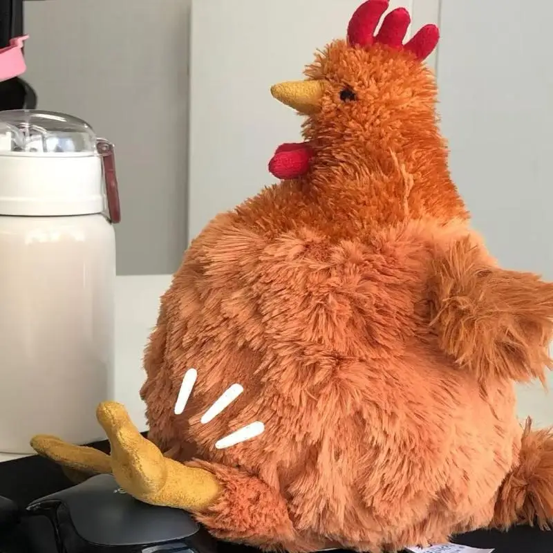 

1Pcs Cute Soft Stuffed Chicken Home Room Decor Dolls Simulation Funny Plush Chicken Toys For Kid Birthday Christmas Gifts
