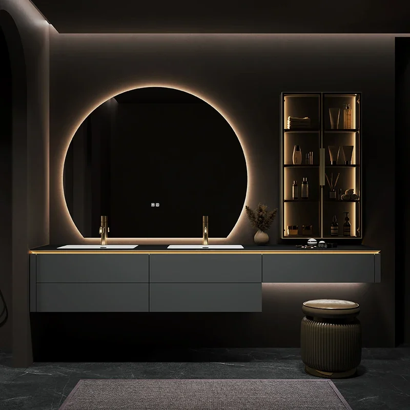 

Vanity Sink Cabinet Bathroom Luxury Wall Mounted Organizer Decorations And Accessories Storage Rack Muebles Bano Furniture