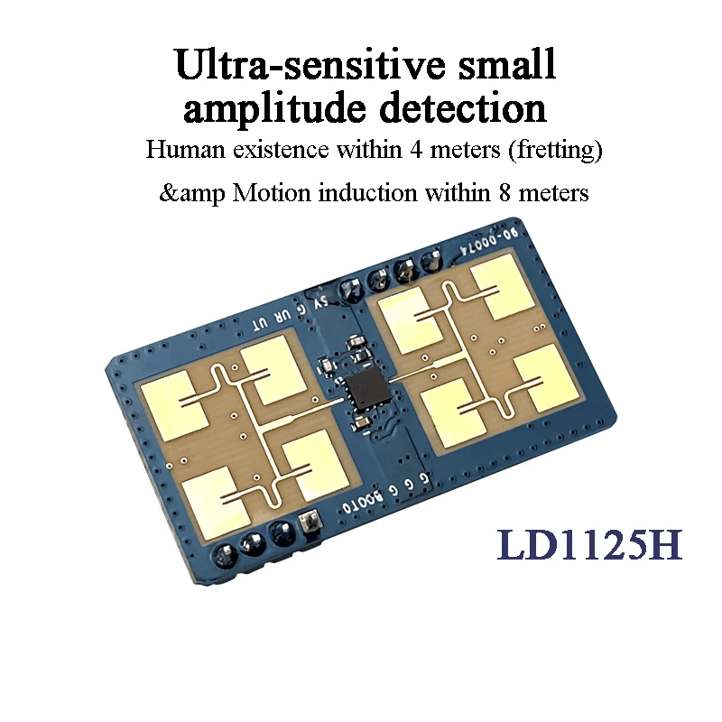 2pcs LD1125H free shipping 24G millimeter wave radar module human presence sensor breathing induction mobile ranging detector