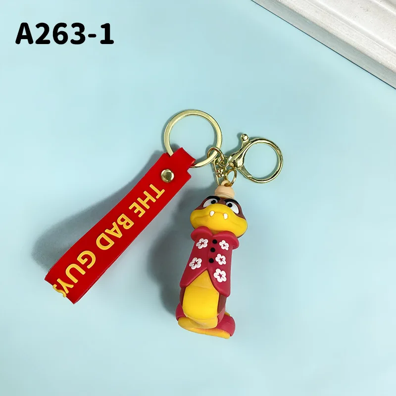 أنيمي الأشرار الشكل المفاتيح لطيف السيد وولف والسيد البيرانا ثلاثية الأبعاد دمية المدرسية قلادة موضة كيرينغ مجوهرات لعبة أطفال هدية