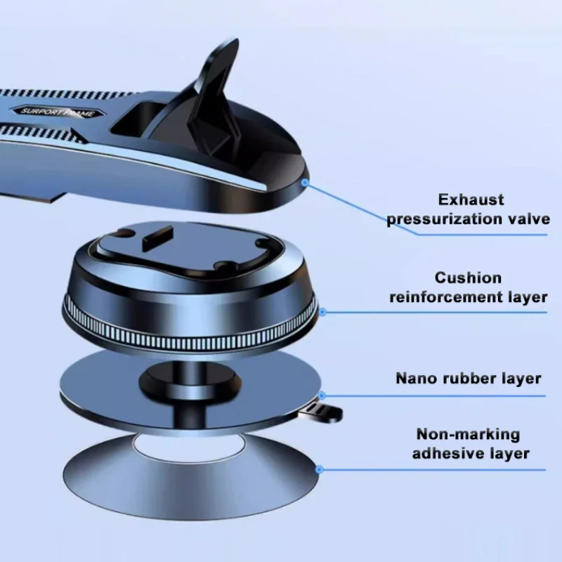 SEAMETAL Sucker Car Phone Holder Mount Stand Suction Cup Smartphone Mobile Cell Support in Car Bracket for Iphone Xiaomi Huawei – Image 2