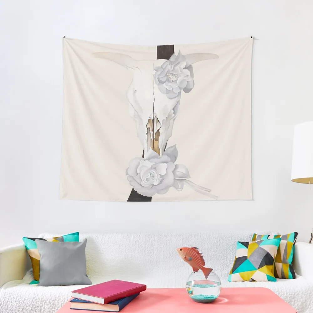 

Cow's Skull - Georgia O Keeffe Tapestry Wall Deco Living Room Decoration Custom Room Ornaments Tapestry