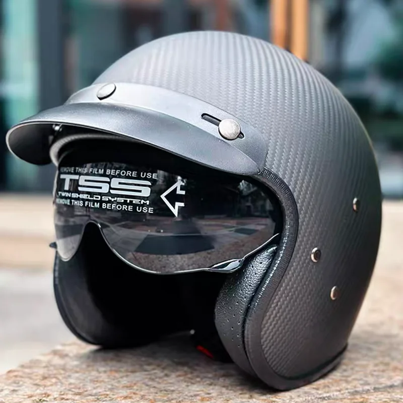 

3K Matt Carbon Anti-Fall Protection Wear-Resistant Motocross Equipment Full Face Racing Kask Breathable Motorcycle