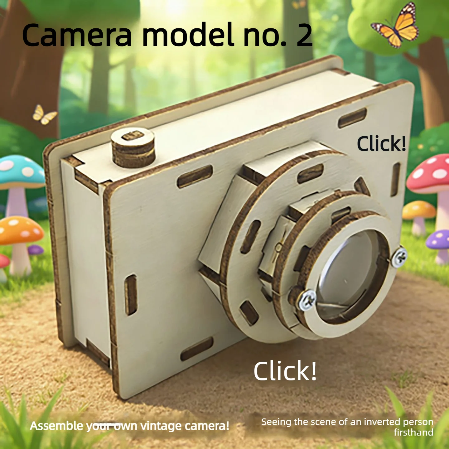 Convex Lens Imaging Camera Model DIY Assembly Ornament Student Science Experiment Technology Production Kit