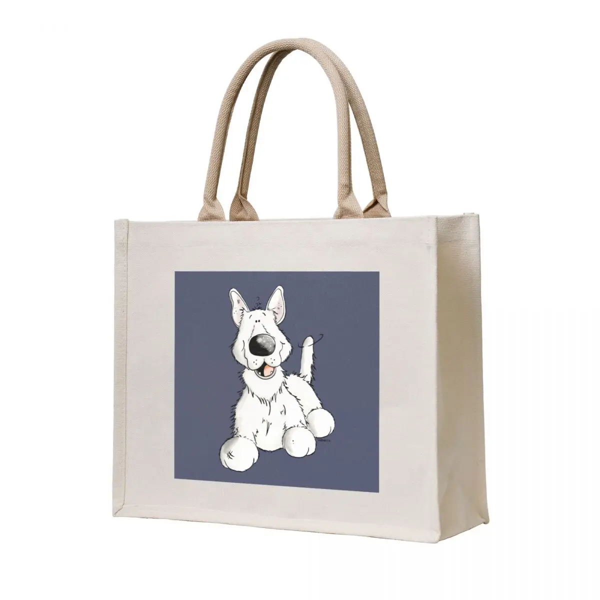 

White German Shepherd Tote Bag Cloth bag Lady bag Custom