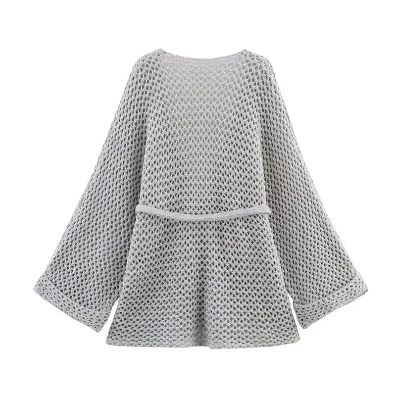 

Vintage Y2K Women's Summer Cardigan Knit Sweater Long Beach Coat Casual Holiday Top Girls' Nostalgic Fashion