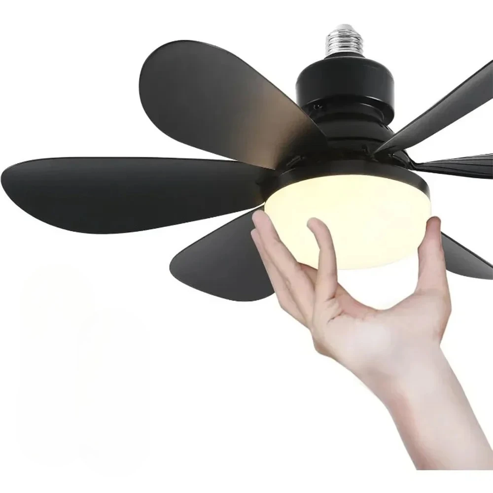 30W/40W plafondventilator met afstandsbediening, LED-lichtventilator met E27 fitting, intelligente stille plafondventilator voor slaapkamer en woonkamer
