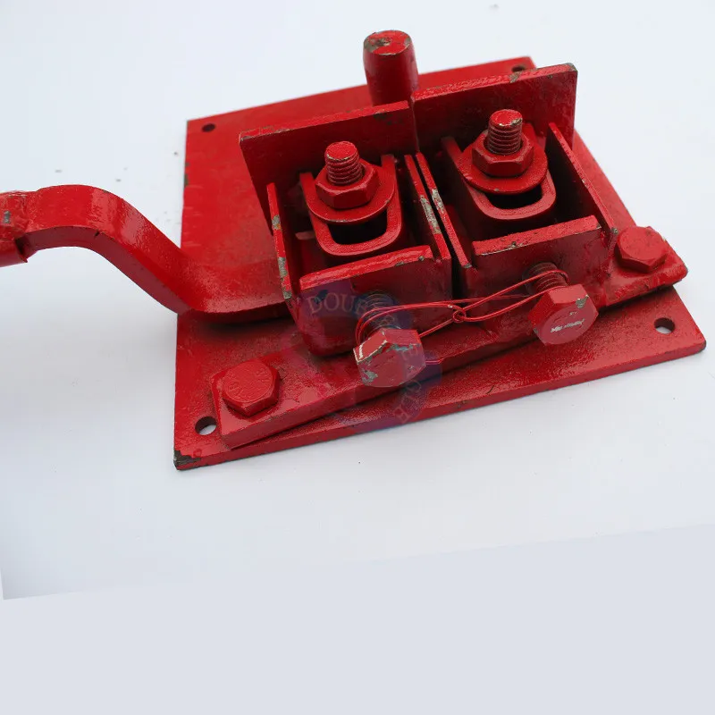 Mini máquina dobladora de barra de acero de hierro redonda manual de 4-15mm/herramientas dobladoras de ángulo de varilla plana manual de construcción