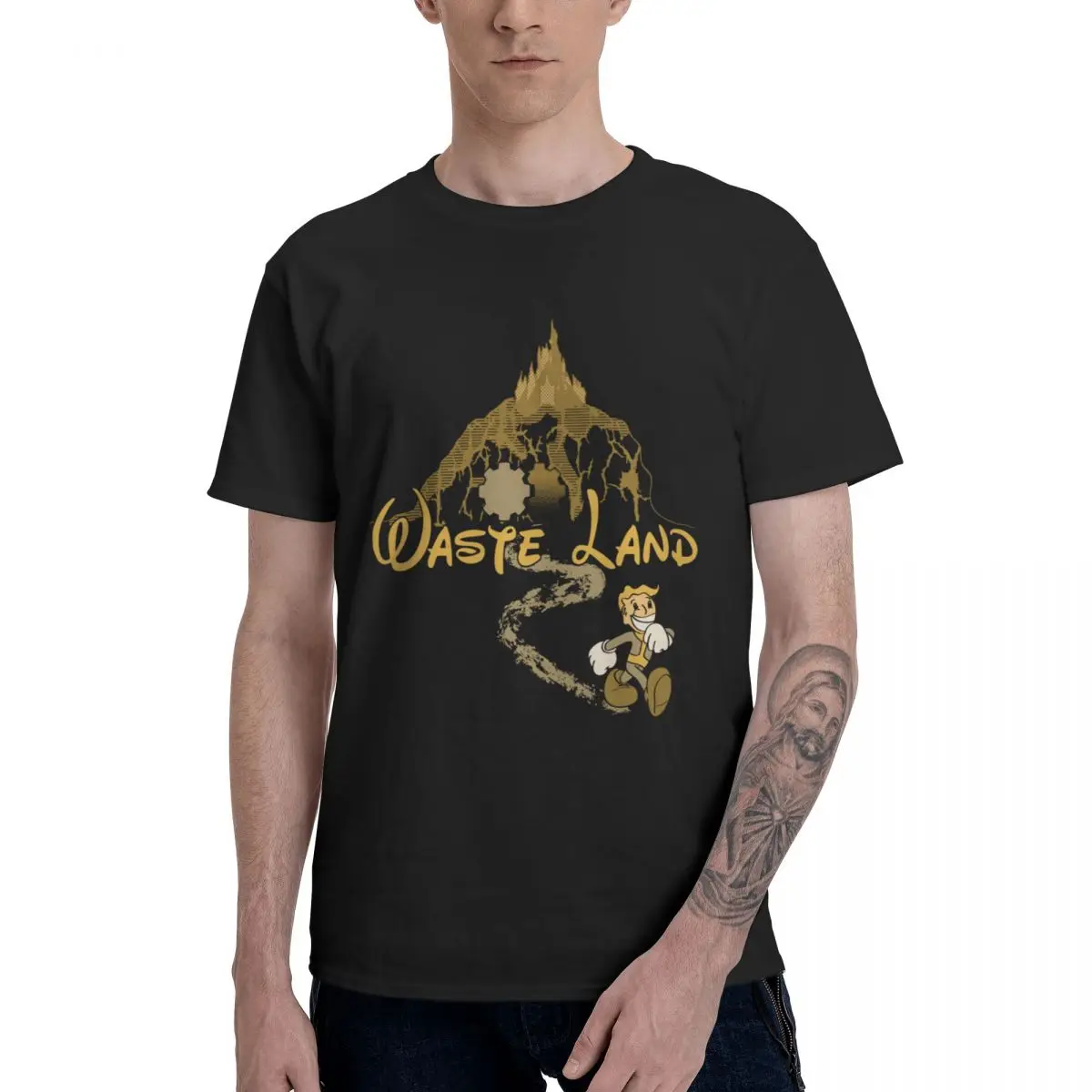 Fashion The Happiest Place Left On Earth T Shirt 100% Cotton Crewneck Men T Shirts Short Sleeve PlCasual Tees Tops