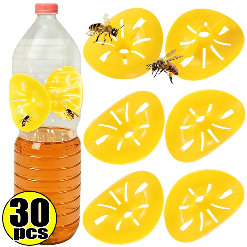 Trampa Reutilizable para Avispas en Forma de Flor, Ecológica, de Plástico No Tóxico, para Control de Insectos en Jardines, Huertos y Parques