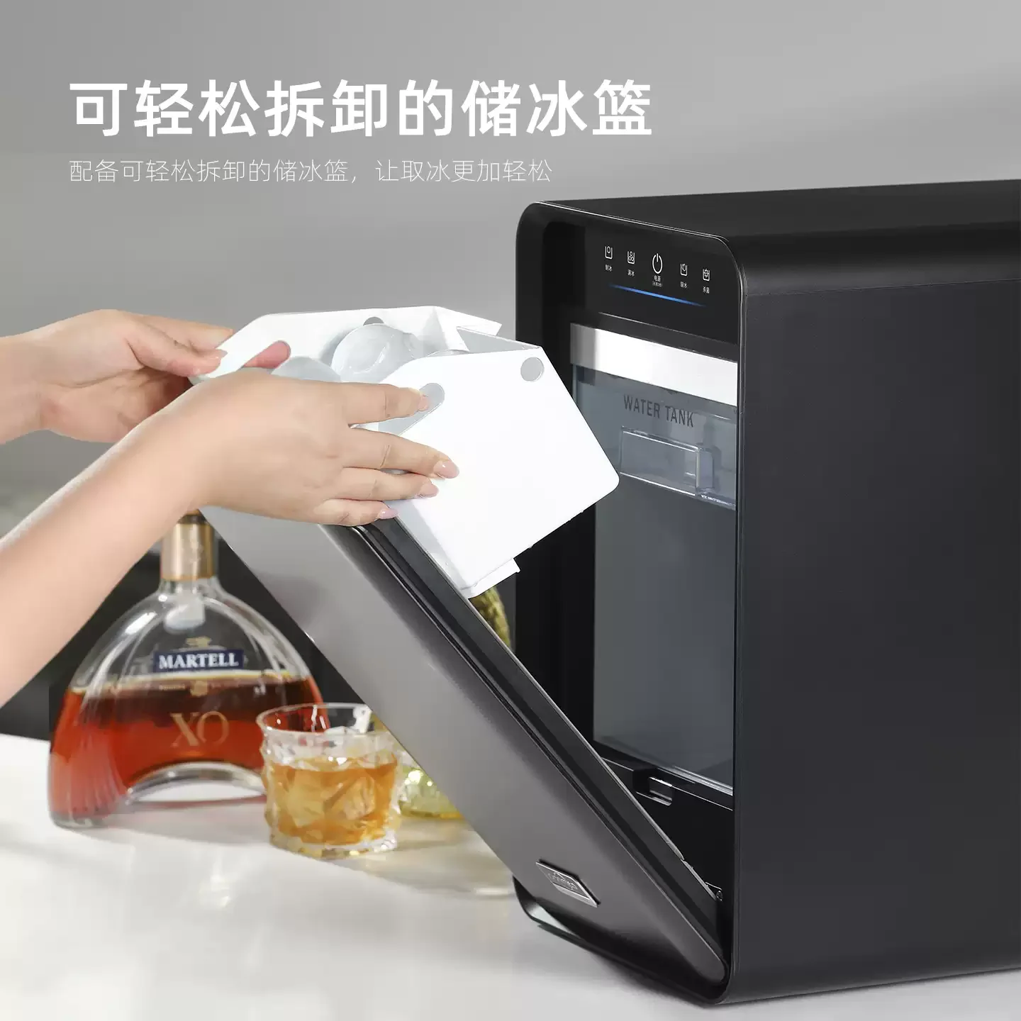 Home and commercial office ice hockey machines, fully transparent spherical ice maker Pro model