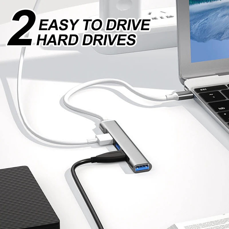 Espansione del computer Tipo-C HUB USB Hub Dock Station multifunzione per MacBook Splitter Adattatore di alimentazione Extender Accessori per ufficio