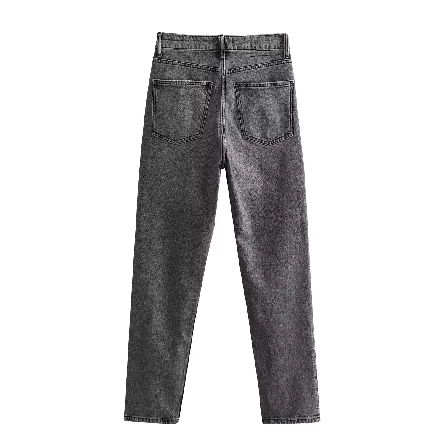 Dave&Di Vintage Mommy Jeans High Street  Old Straight Leg Washed Jeans Women Casual Denim Pants