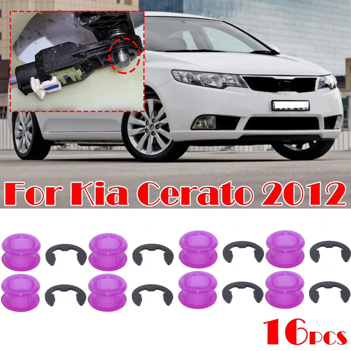 

8PCS For Kia Cerato 2012 Suzuki Swift 5 6 speed manual Gear Shift Cable Bushing Linkage End Fix Repair Kit Car Replacement Parts