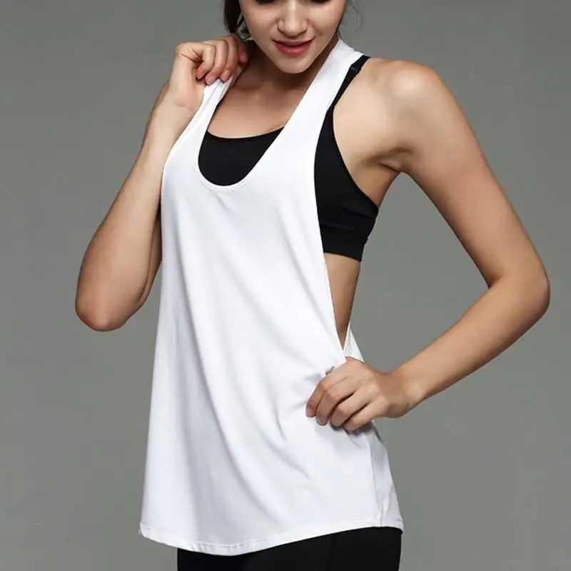 Mileegirl Quick Dry Yoga Top Women Sleeveless Racer Back Yoga Shirt Breathable Running Fitness Tank Top Workout Top Sports Vest