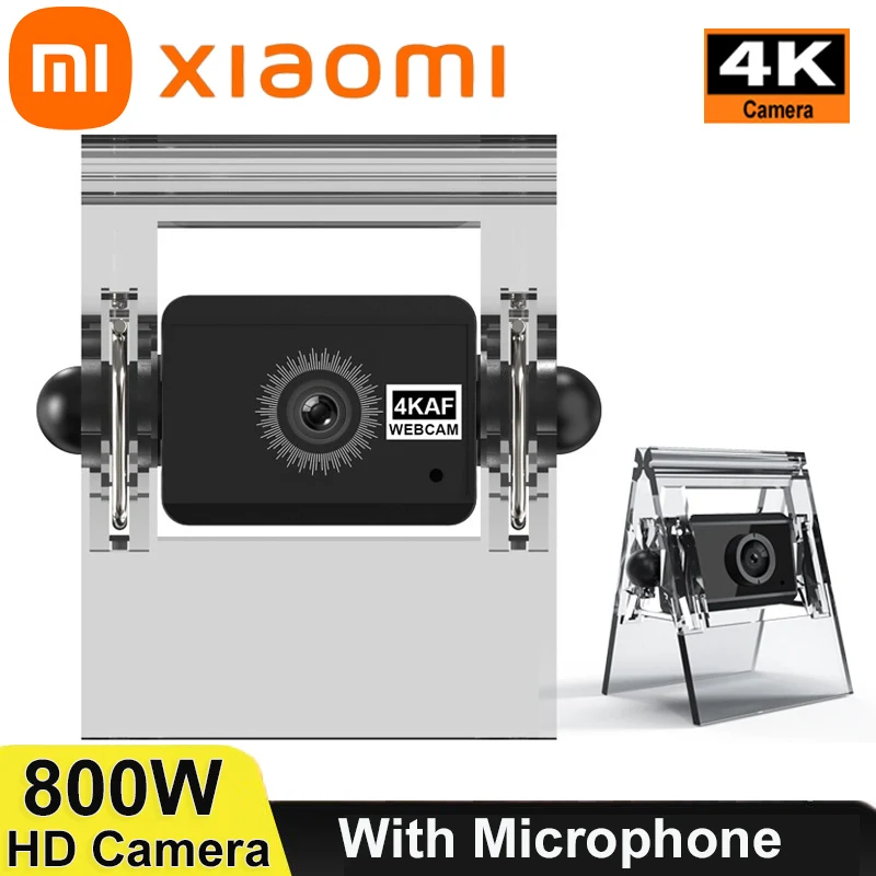 

Веб-камера Xiaomi, портативная камера 4K HD с микрофоном, автофокусировкой, камера для ноутбука, USB-интерфейс для видеозвонков в реальном времени, конференция