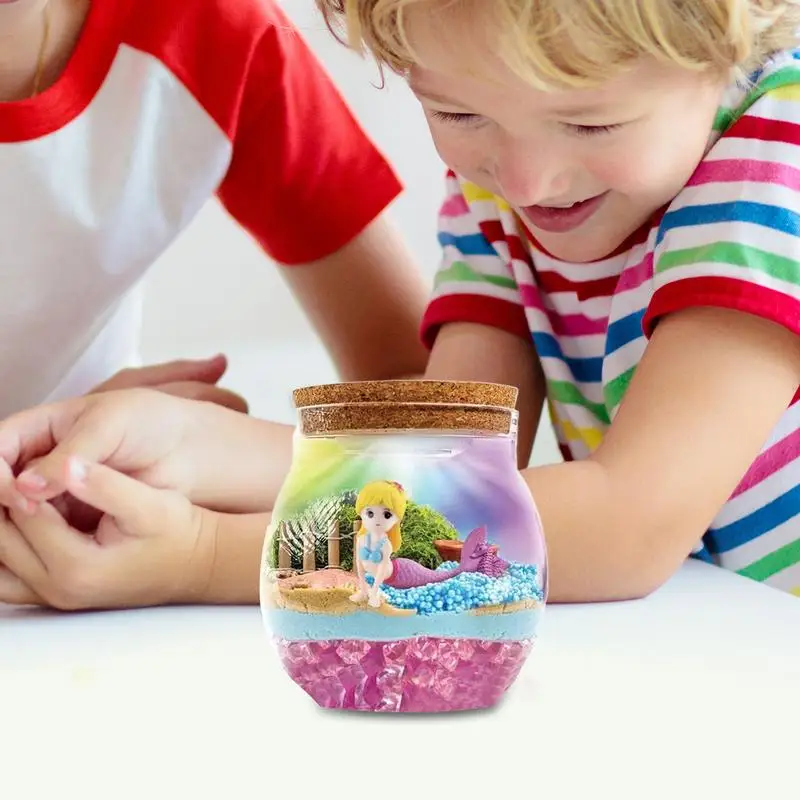 

Lighting Glass Jar For Kids Landscape Bottle Toy Container Decor Exquisite Educational Craft Ecosystem Room Decor For