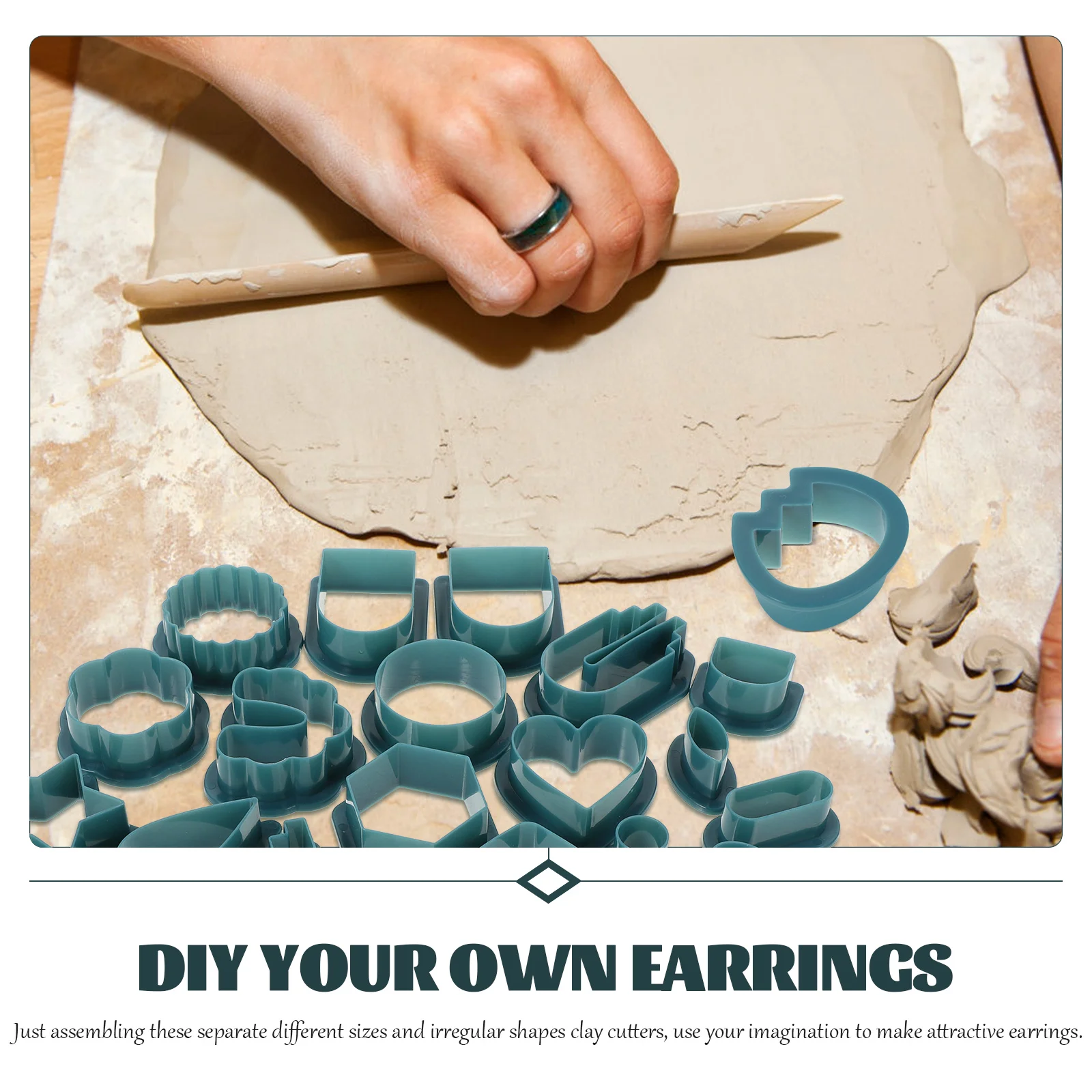 

Polymer Craft Cutting Mold for Earrings Pottery Plastic DIY Tools Jewelry Clay Cutters Polymer Cutters Unique Clay