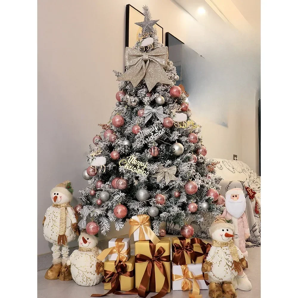 Christmas Tree Package Christmas Scene Ornaments Falling Snow Glow Premium Sense Encryption