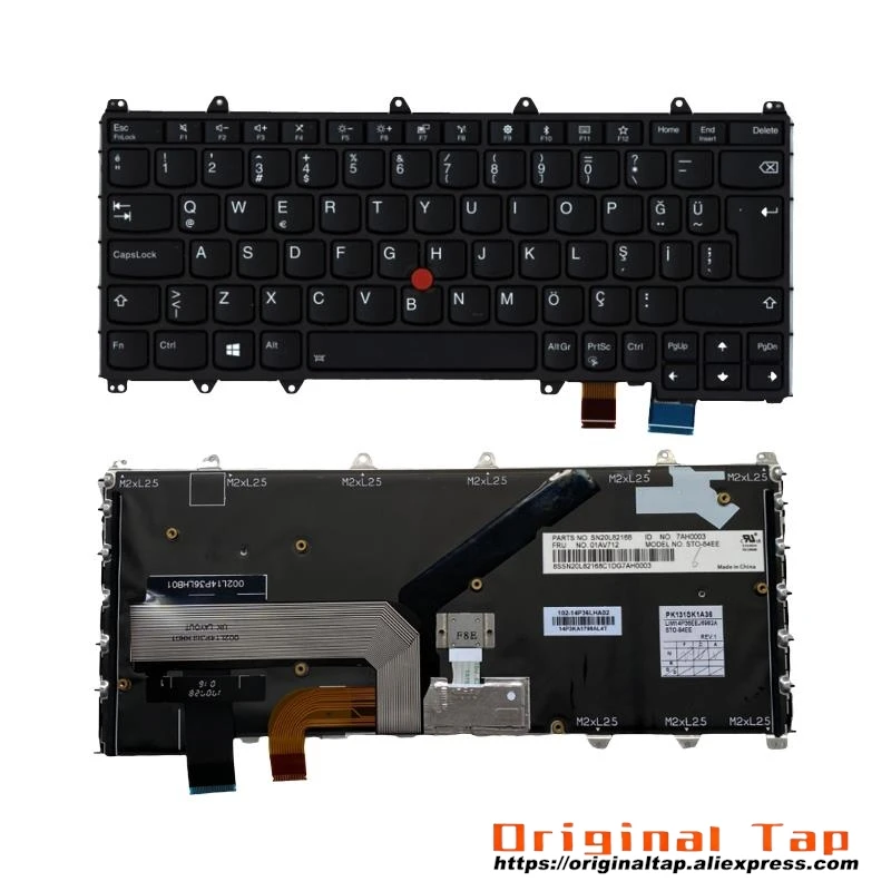 TR Turkish Backlit Keyboard for Lenovo Thinkpad X380 Yoga 370 01EN414 01AV703 01HW602 01HW642