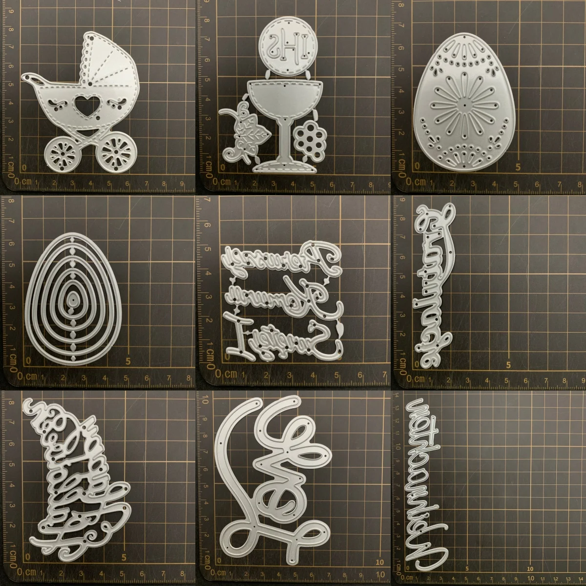 9 kinds Letters Eggs Stroller Metal Cutting Dies Stencils For DIY Scrapbooking Decorative Embossing Handcraft Die CutsTemplate