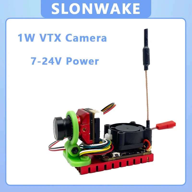 Slonwake เครื่องส่งสัญญาณไร้สาย FPV 5.8G 1W 1000mW vtx พร้อมกล้อง B19 1500TVL CMOS สำหรับชิ้นส่วนโดรน RC