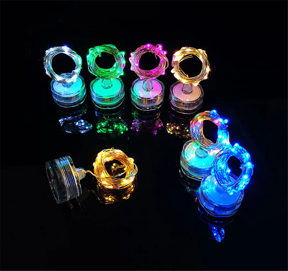 1/5/10/20PCS Submersible Copper Starry String Fairy Light 2M 20LED Wedding Party Christmas String Light for Fish Tank Pool decor