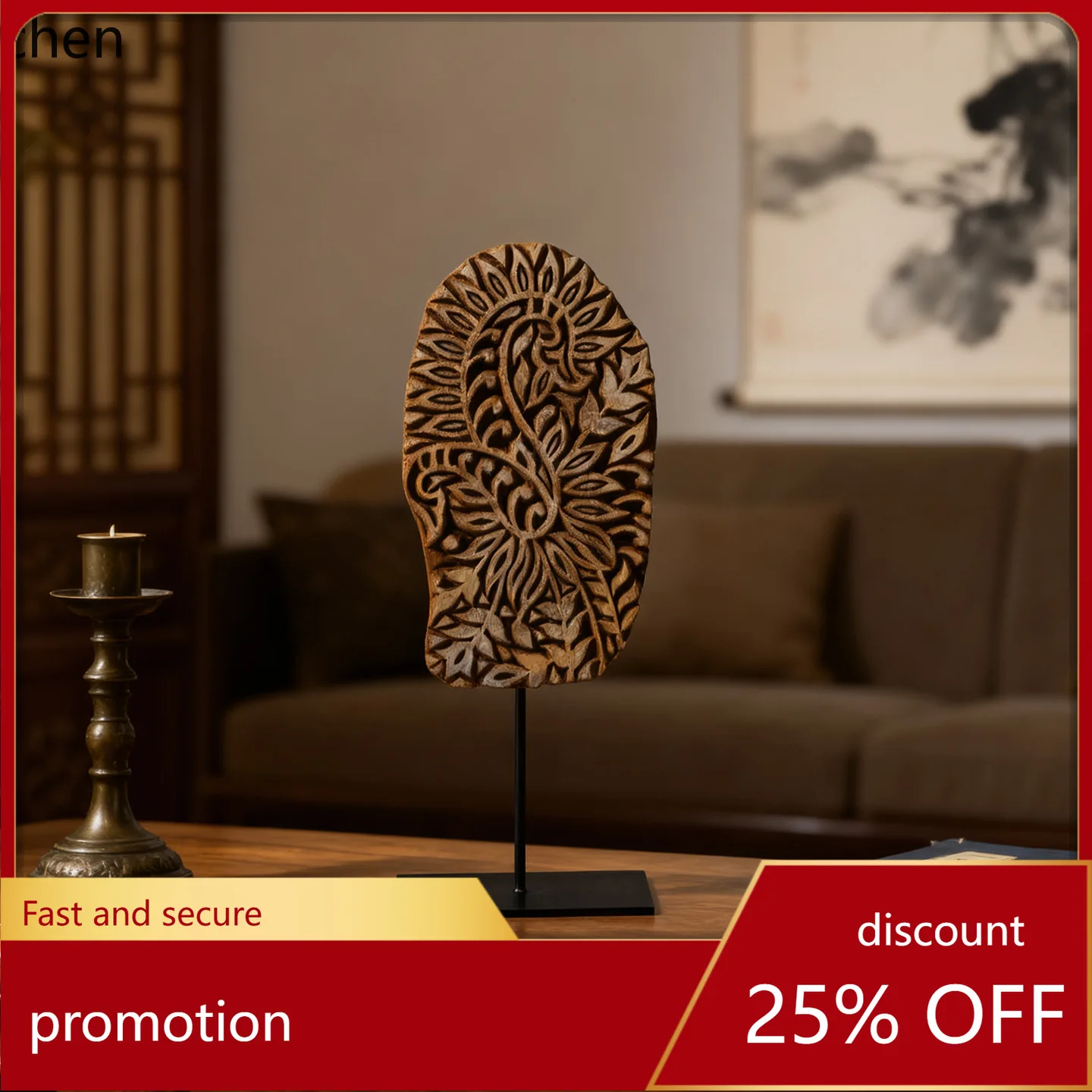 

HT Retro Model Room Villa Living Room TV Cabinet Study Cabinet Soft Decorations Ornaments Crafts