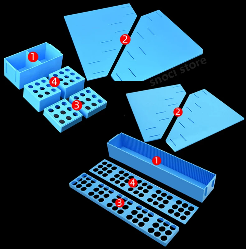 Plastic test tube rack multifunctional centrifugal plastic rack Laboratory stepped test tube rack sample rack 18~180holes