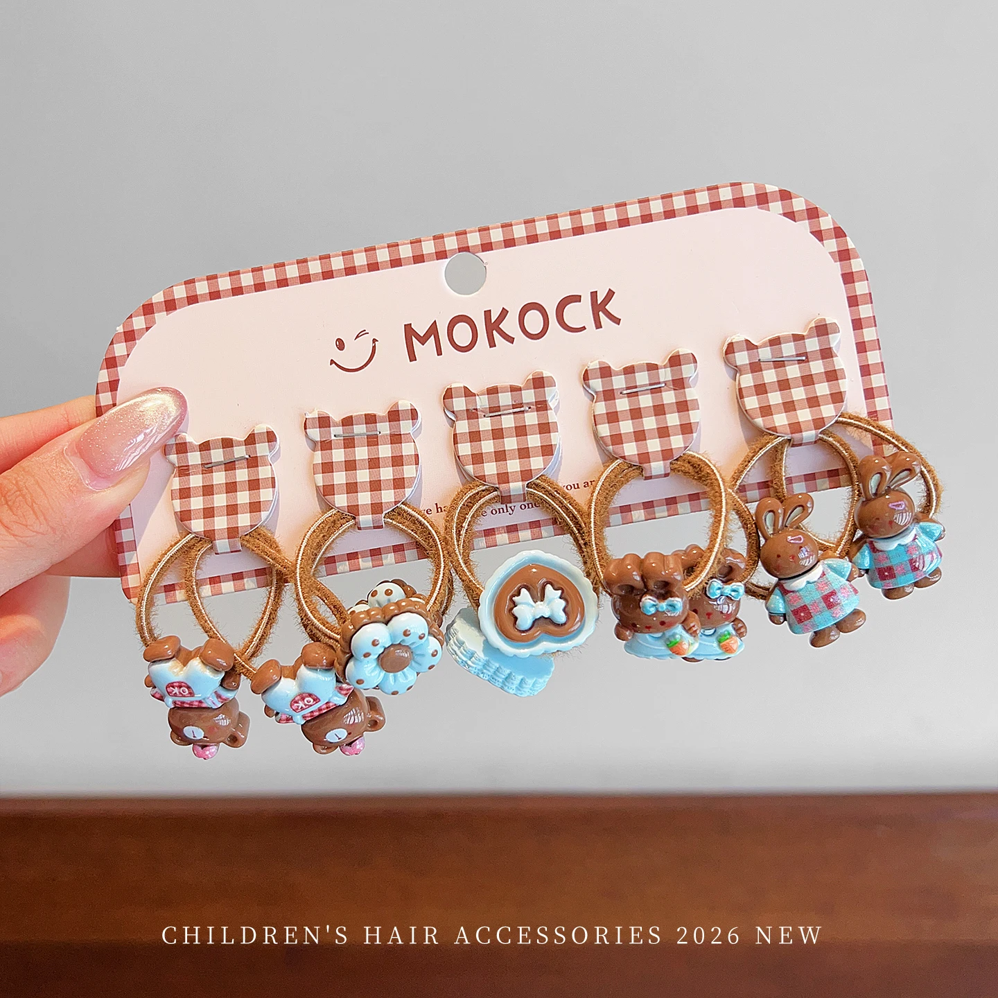 10 Stück Niedliche Cartoon-Bären- und Hasen-Haargummis, Hochelastische Haarbänder für Kleinkinder, Mädchen und Kinder, Haaraccessoires 2026 – Detail 12