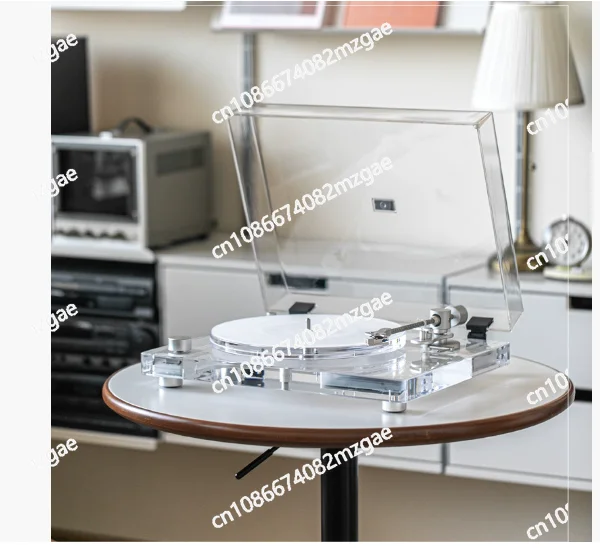 Acrylic Transparent Recorder 33/45RPM Turntable Gramophone Vinyl Recorder/Dust Cover Modern