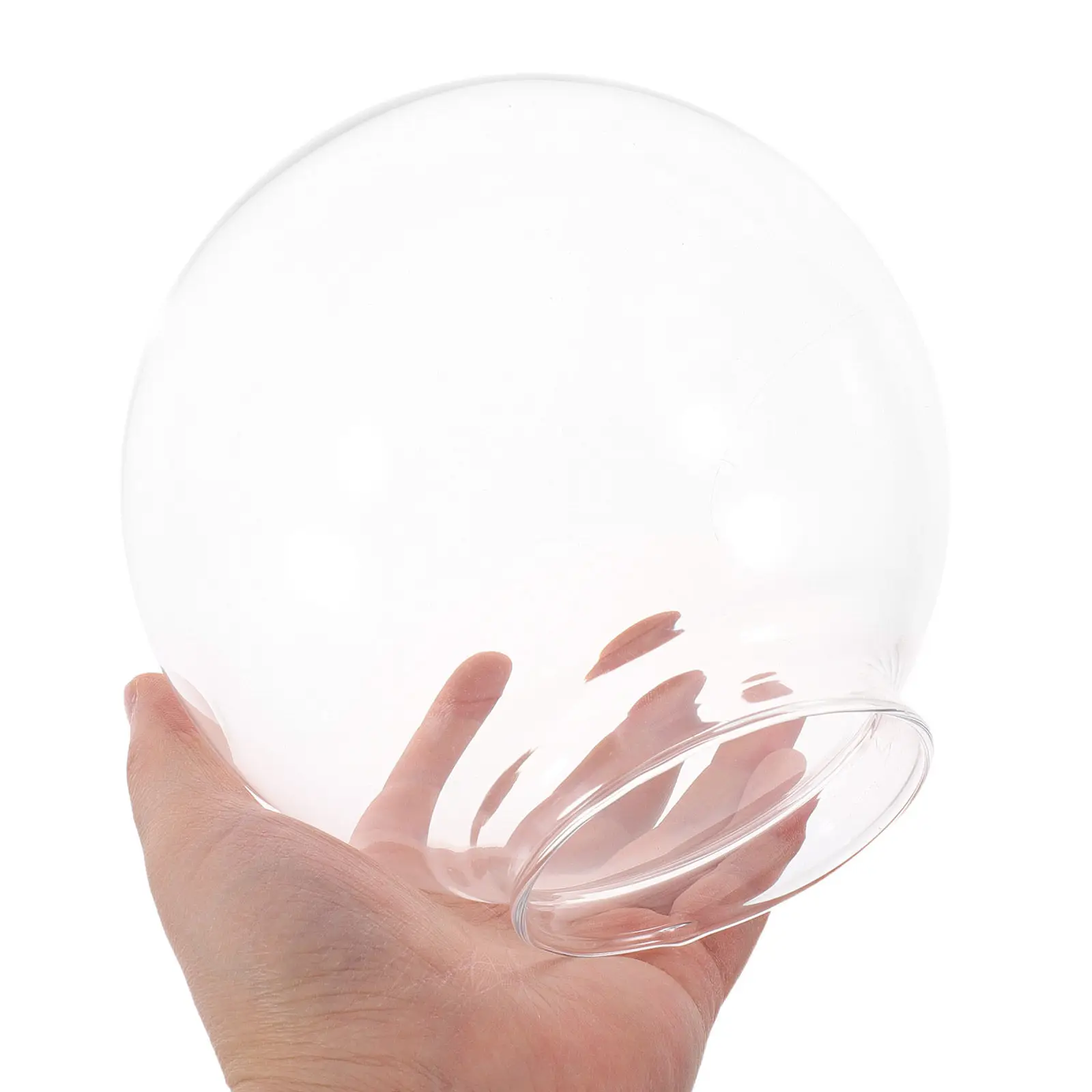 

Glass Globe Lamp Shade Clear Round Sphere Replacement 15Cm Open Base Easy Bulb Change Living Room Pendant Light
