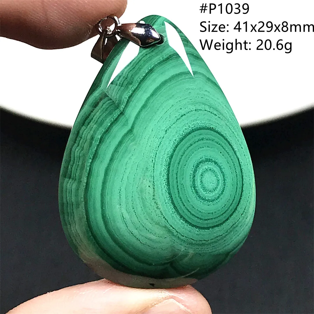 Top Natural Green Malachite Necklace Pendant For Women Man Healing Luck Gift Beads Stone Silver Crystal Gemstone Jewelry AAAAA