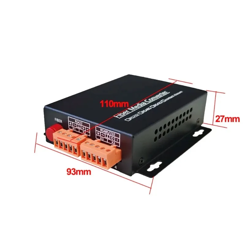 unique RS-232/422/485 Serial Port To Fiber Converter RS-485, RS-422, RS-232 To Fiber optic optical modem Single Fiber SM FC DC12