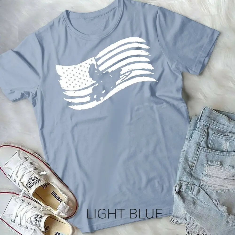 American Flag T-Shirt For Snowmobile Rider Vintage Look T-shirt