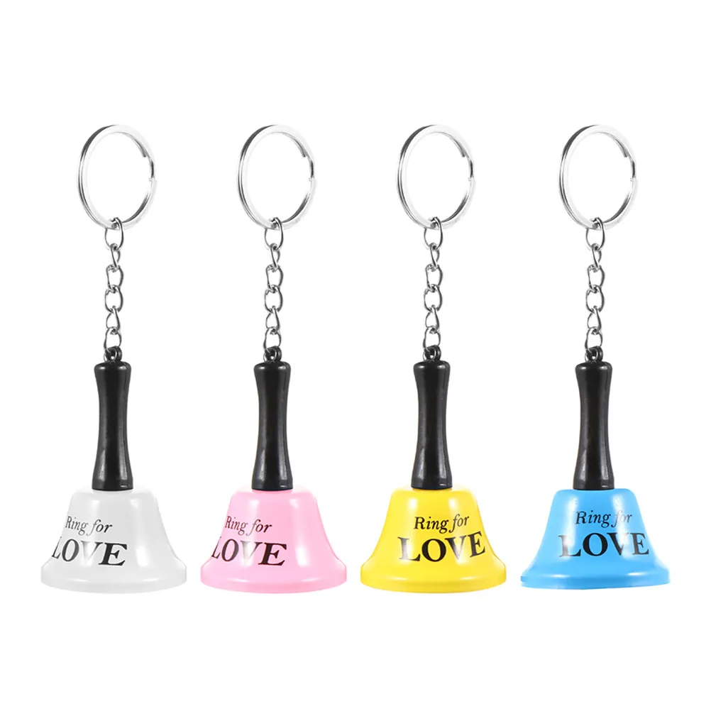 4 PCS Bell Jingle Bells Hand Keychain Accessories Keychains Delicate Toys for Babies Pendants Press