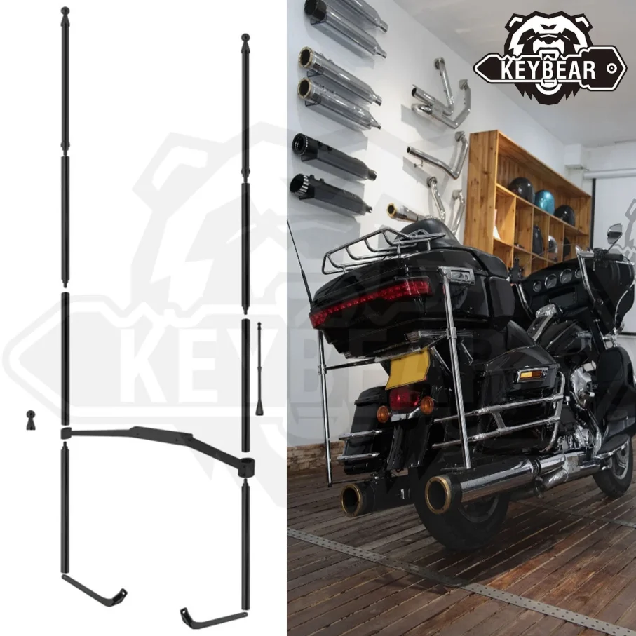 KeyBear Motorcycle Two Wheeled Modified flagpole Flag Pole Fixed Mount Fits Harley Electra Glide