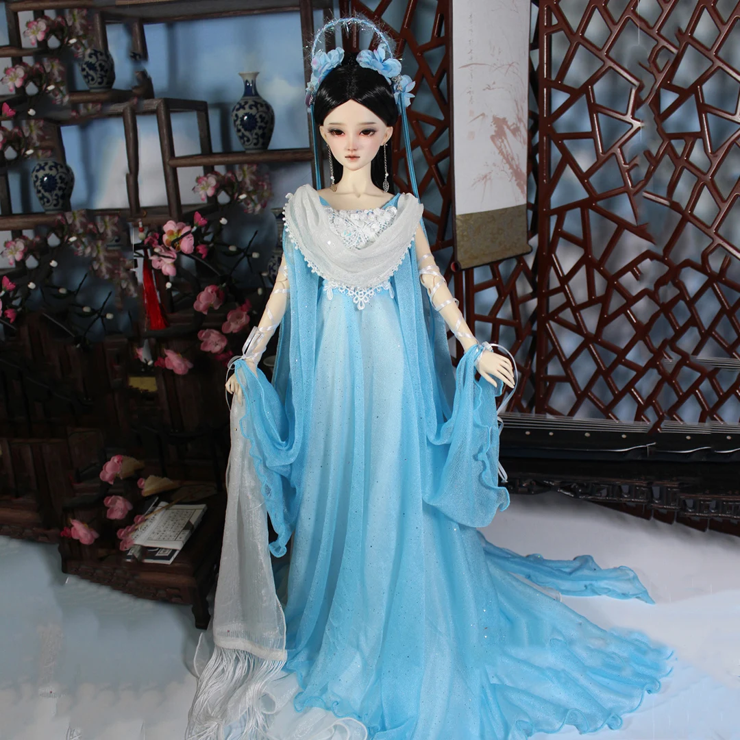 Disfraz antiguo a escala 1/4, ropa de hada Hanfu china, vestido largo para muñeca BJD/SD MSD SD13, accesorios para muñecas grandes A1865, 1/3