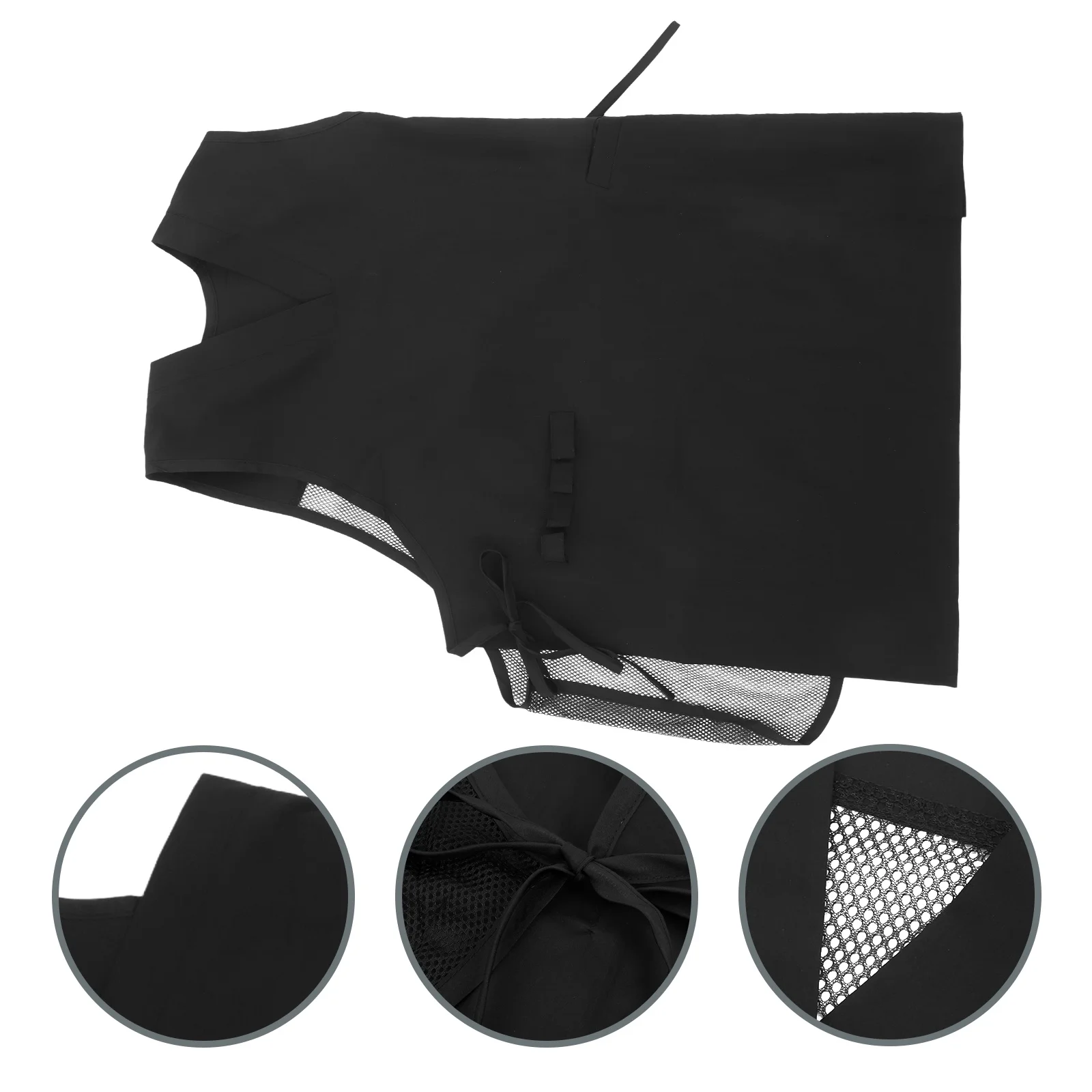 

V Neck Mesh Back Apron Sleeveless Salon Smock For Hairdressers Professional Workwear Kitchen Cooking Apron Women Barber