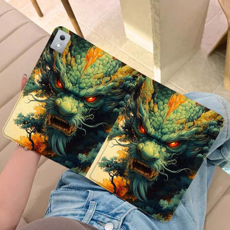 

Art Dragon Illustration Tablet Case For Legion Xiaoxin Pad Y700 K10 M10 P11 K11 Pro Plus 10.6 11.5 Inch 2021 2023 2025