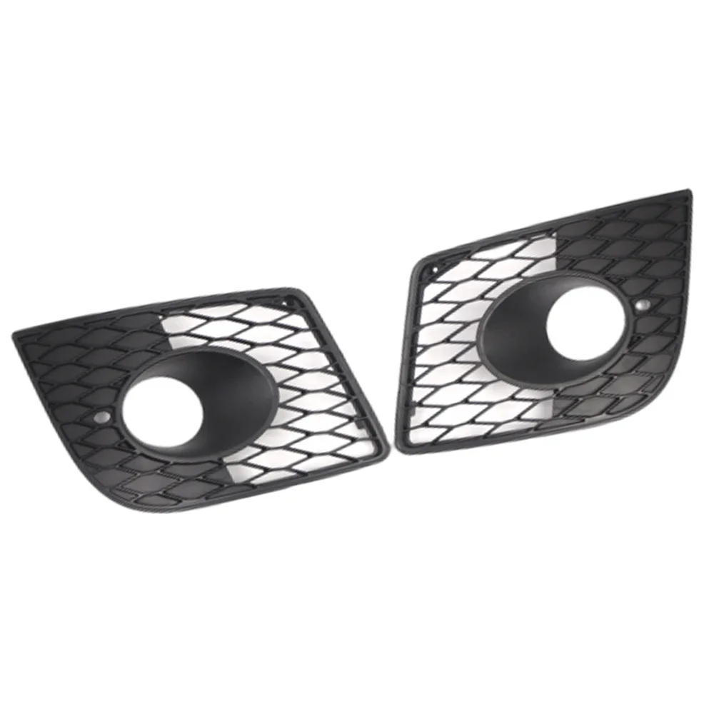 1P0853665C 1P0853666C 1P0853665C9B9 Fit For Seat Leon CUPRA 1P 2005–2011 Front Outer Grille (With Fog Lamp Hole) ABS Matt Black