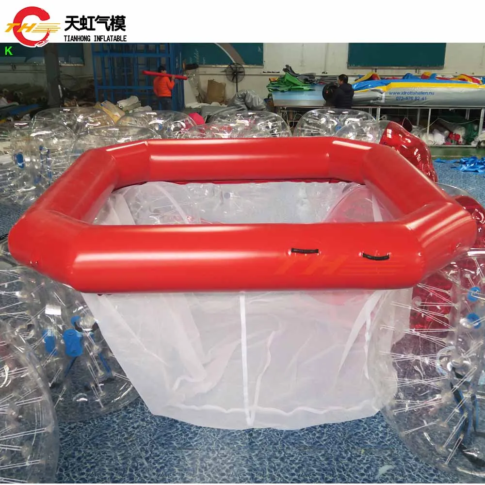Piscina inflável de 3x3m com rede para natação, projeção de água-viva, novo design, piscina flutuante no mar para venda