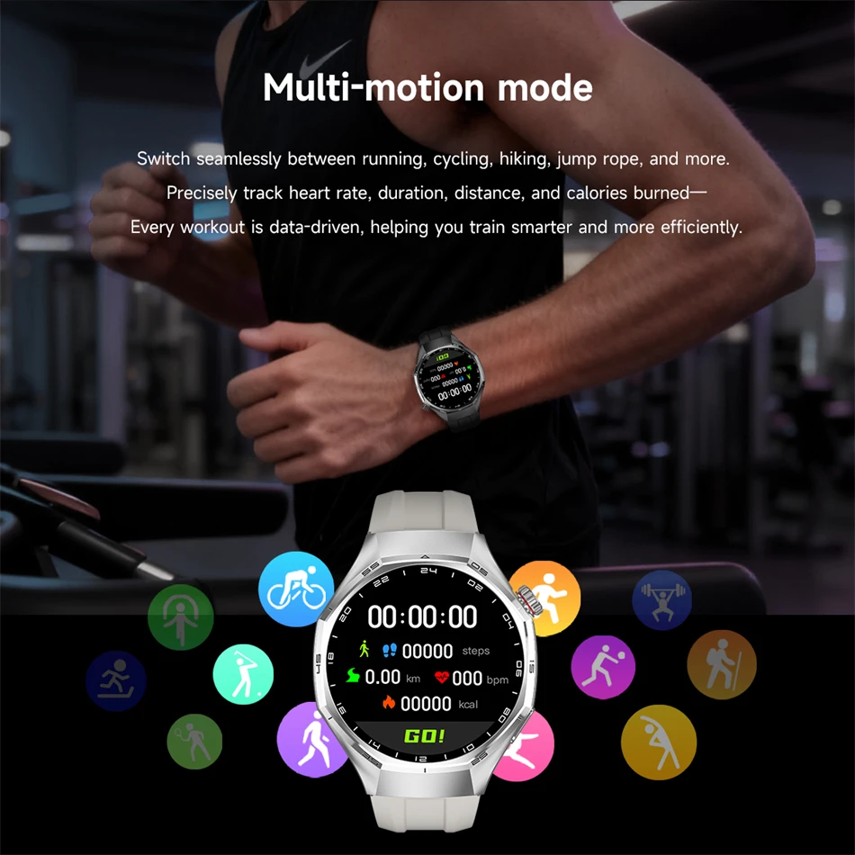 2026 Neue Watch 6 Pro GPS Smartwatch für Herren Sport Fitness AMOLED-Bildschirm Gesundheitsmonitor Bluetooth-Anruf IP68 Wasserdichte Smartwatch – Detail 10