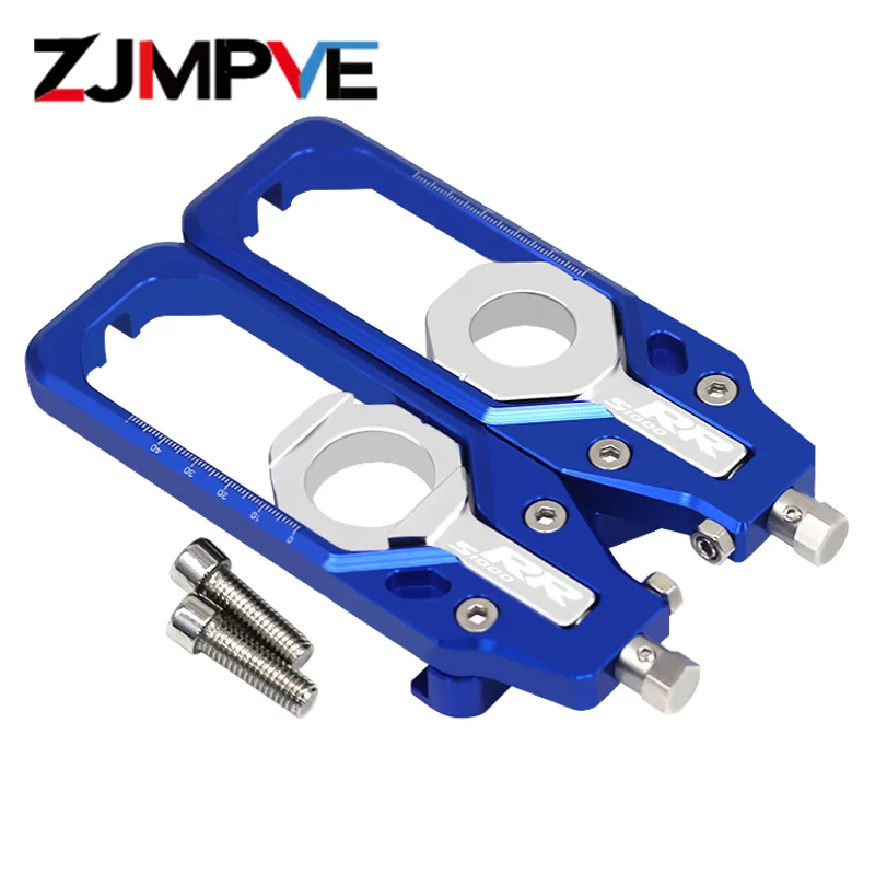 NEW For S1000R S1000RR HP4 2009-2023 Motorcycle CNC Rear Wheel Axle Blocks Chain Adjusters Tensioners With Spool s1000r s1000rr